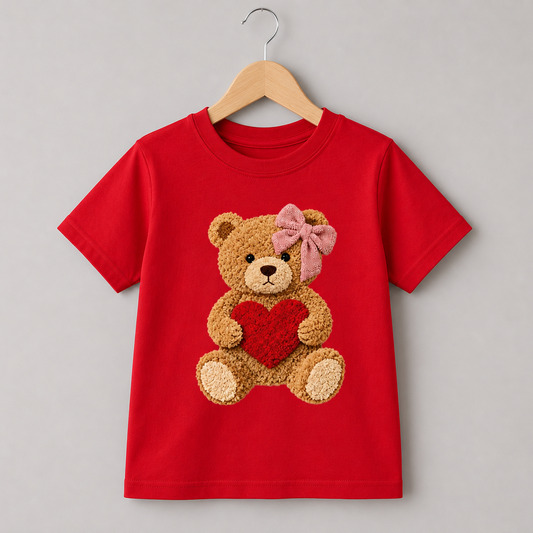 Love Teddy Girl Faux Yarn Shirt (Kids)