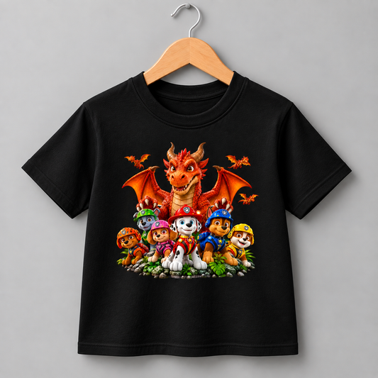 Cartoon Puppies w/ Dino Shirt (Kids)