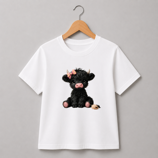 Black Highland Cow Shirt (Kids)