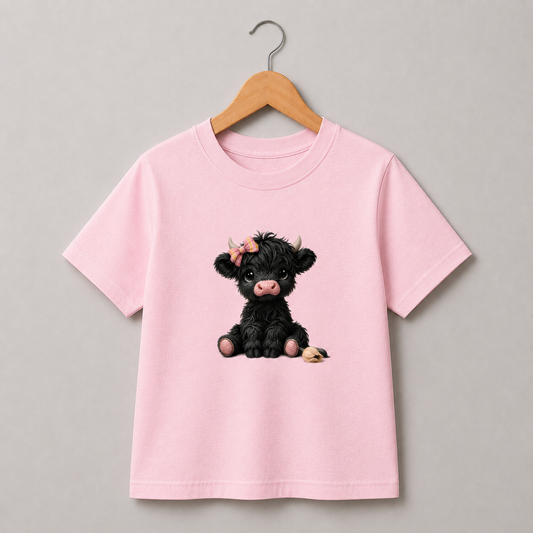 Black Highland Cow Shirt (Kids)