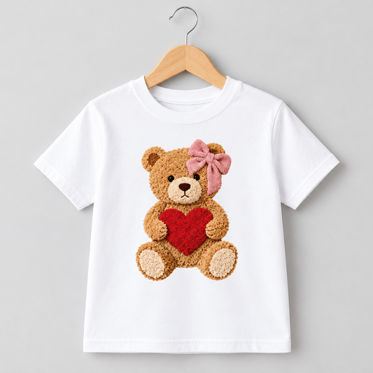 Love Teddy Girl Faux Yarn Shirt (Kids)