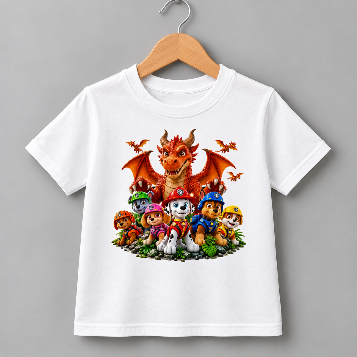 Cartoon Puppies w/ Dino Shirt (Kids)