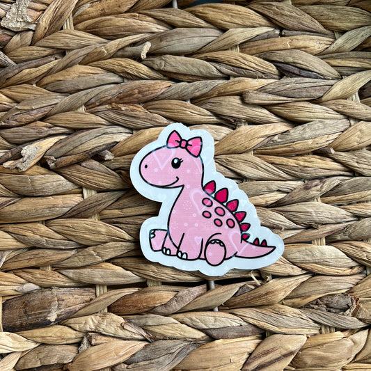 Pink Dino Sticker