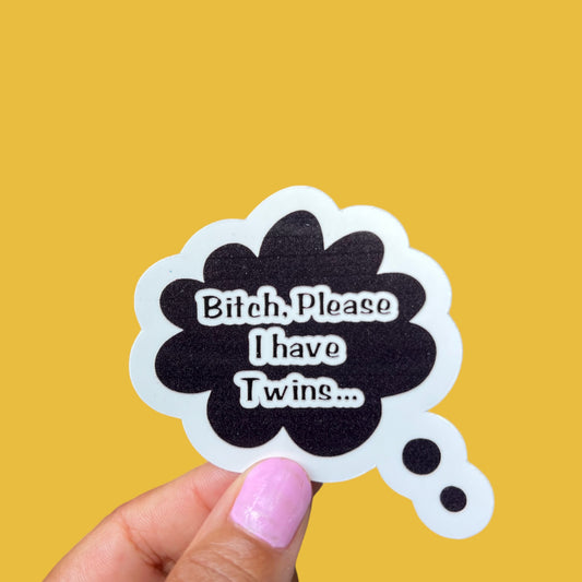 "Bitch, Please I have Twins...." Sticker