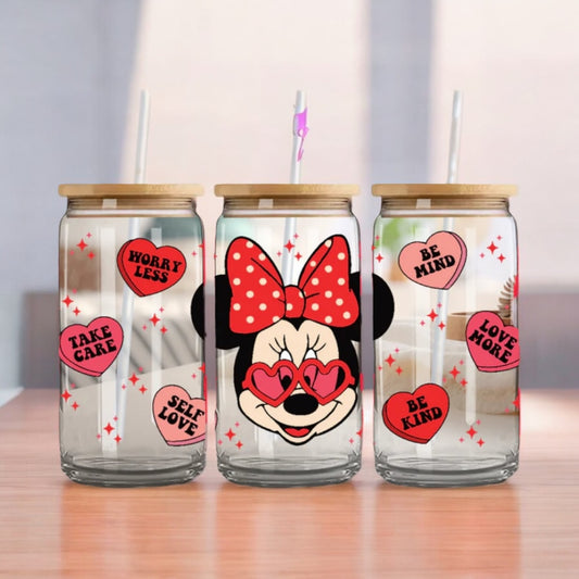 Minnie Mouse 16oz. Glass Cup Libby